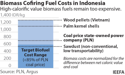 Biomass Cofiring Fuel Costs in Indonesia